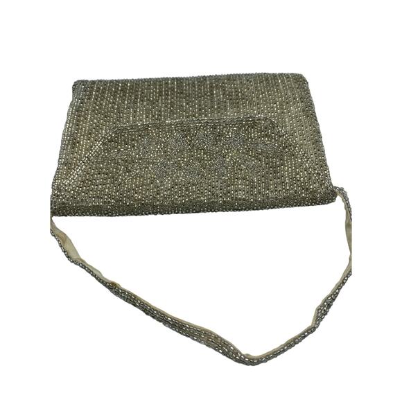 Vintage 60s Richere Bag by Walborg Japan Gold Hand Made Beaded Evening Purse - Picture 6 of 10